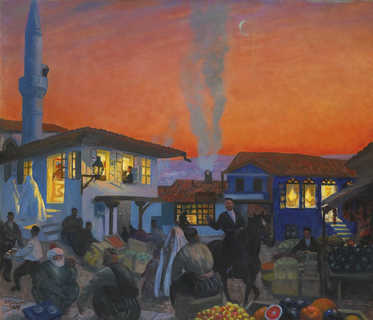 Bakczysaraj, 1917 autorstwa Boris Mikhailovich Kustodiev