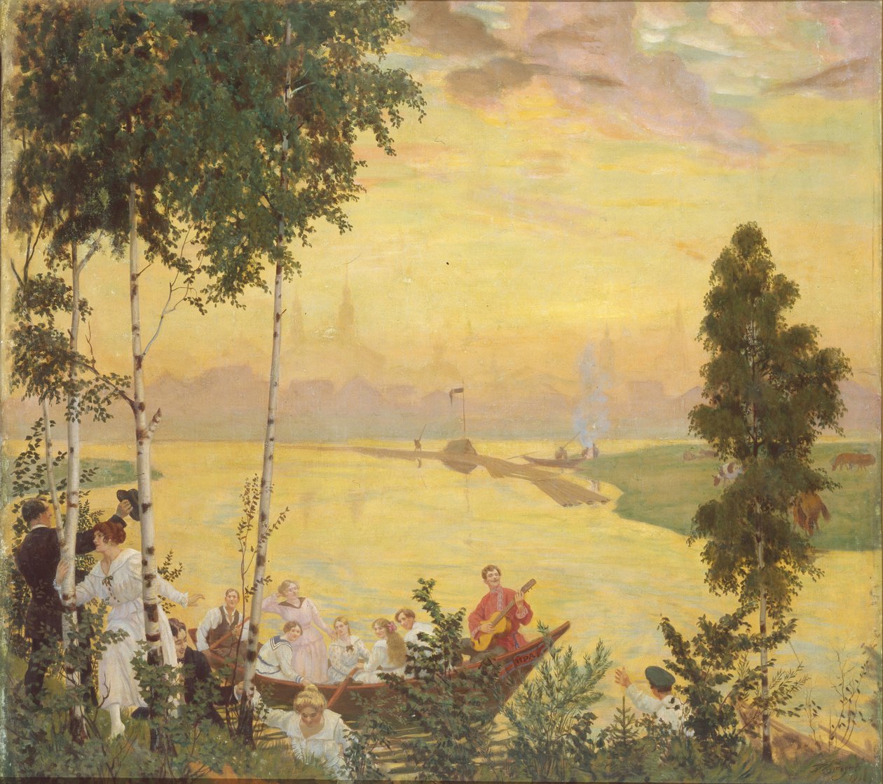 Wycieczka krajowa, 1918 autorstwa Boris Mikhailovich Kustodiev