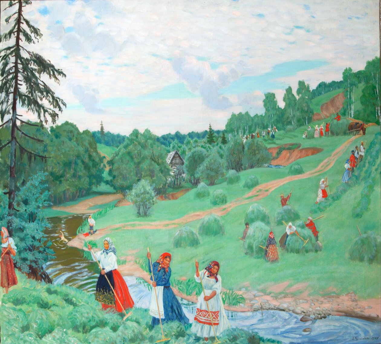 Hej, robienie, 1918 autorstwa Boris Mikhailovich Kustodiev
