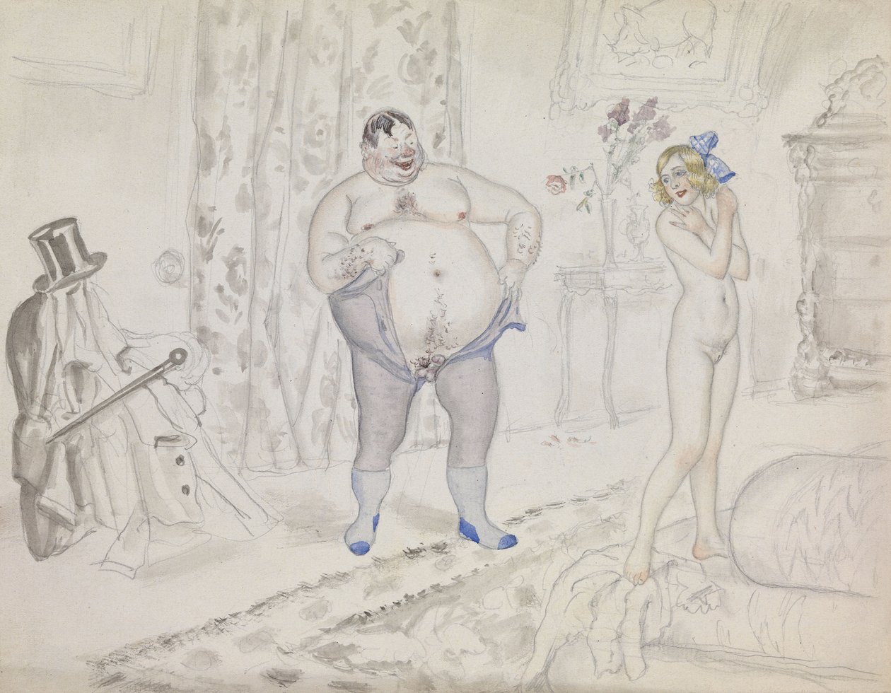 Spotkanie w późnych godzinach nocnych autorstwa Boris Mikhailovich Kustodiev