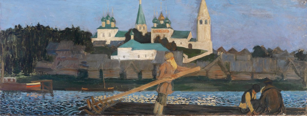 Nad Wołgą, 1906 autorstwa Boris Mikhailovich Kustodiev