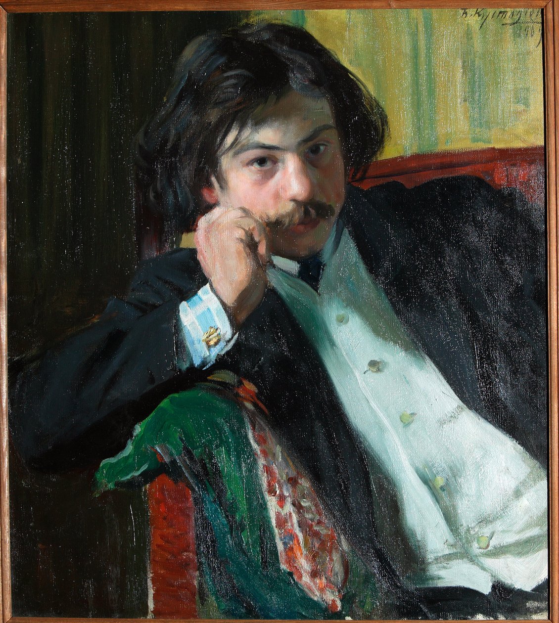 Portret poety Janko Ławrina (1887-1986). Peinture de Boris Michailovich Kustodiev (Kustodiev) (1878-1927), Huile Sir Toile autorstwa Boris Mikhailovich Kustodiev