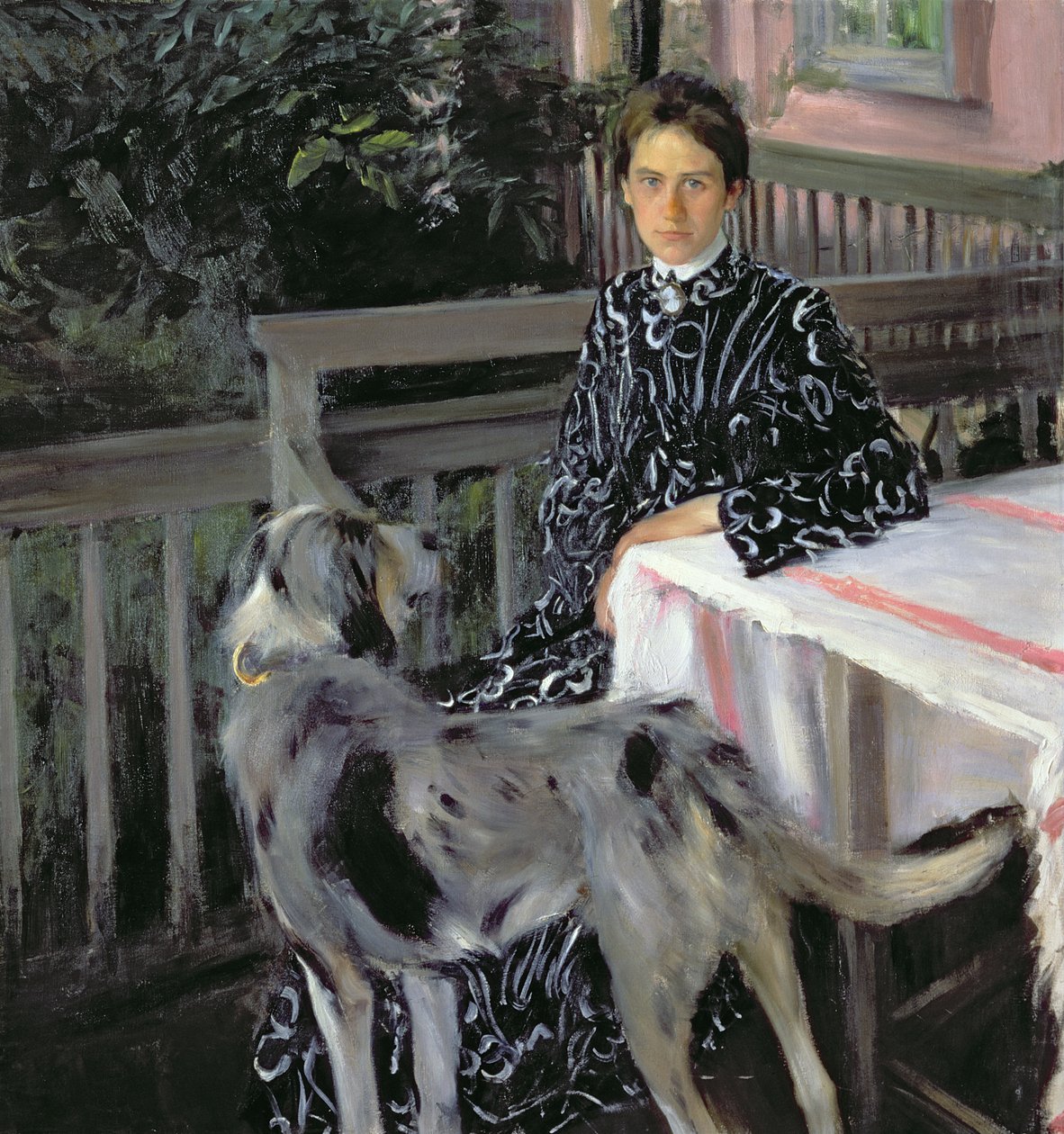 Portret Julii Yevstafievny Kustodieva (1880-1942) żony artysty, 1903 autorstwa Boris Mikhailovich Kustodiev