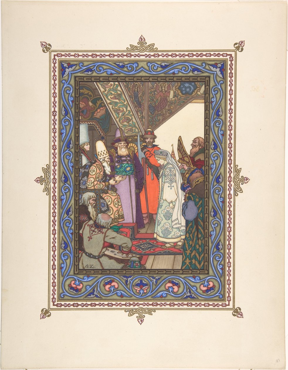 Ilustracja do bajki Snegurochka, ok. 1930 r. 1925 autorstwa Boris Vasilievich Zvorykin