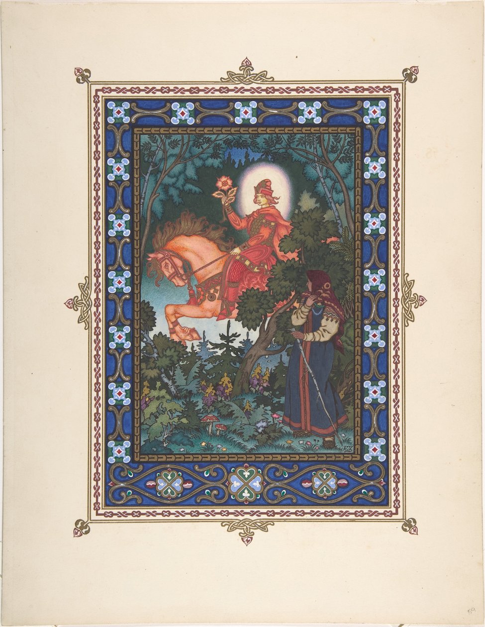 Ilustracja do bajki Wasylisa Piękna, ok. 1930 r. 1925 autorstwa Boris Vasilievich Zvorykin