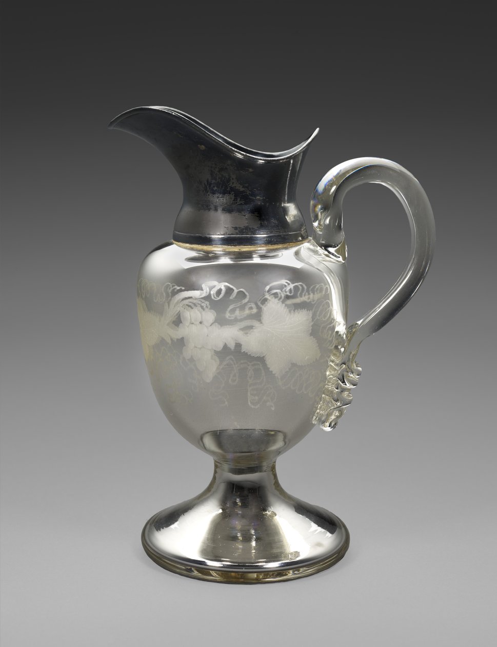 Dzban, ok. 1865-1871 (srebrne szkło, srebrna płyta, korek, papier) autorstwa Boston Silver Glass Company