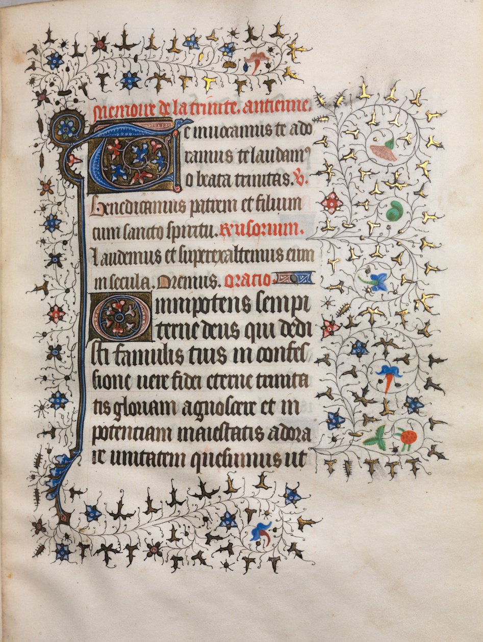 Book of Hours Use of Paris: zdobiony inicjał, c. 1420. autorstwa Boucicaut Master