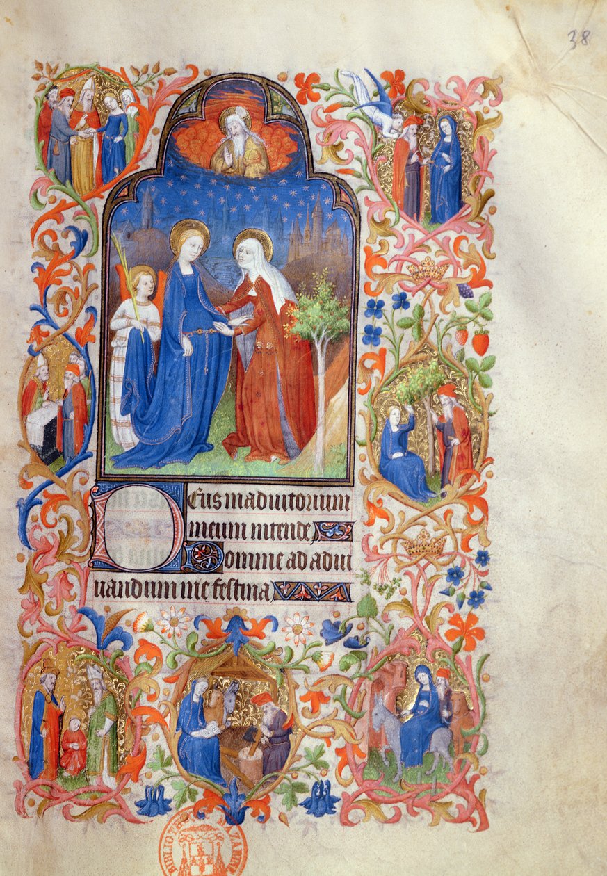 Ms 469 Nawiedzenie, z Godzin Boucicaut, c.1410 autorstwa Boucicaut Master
