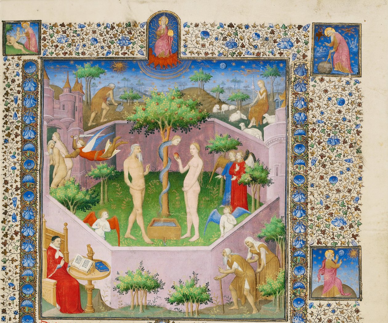 Historia Adama i Ewy, ok. 1413-1415 autorstwa Boucicaut Master,
