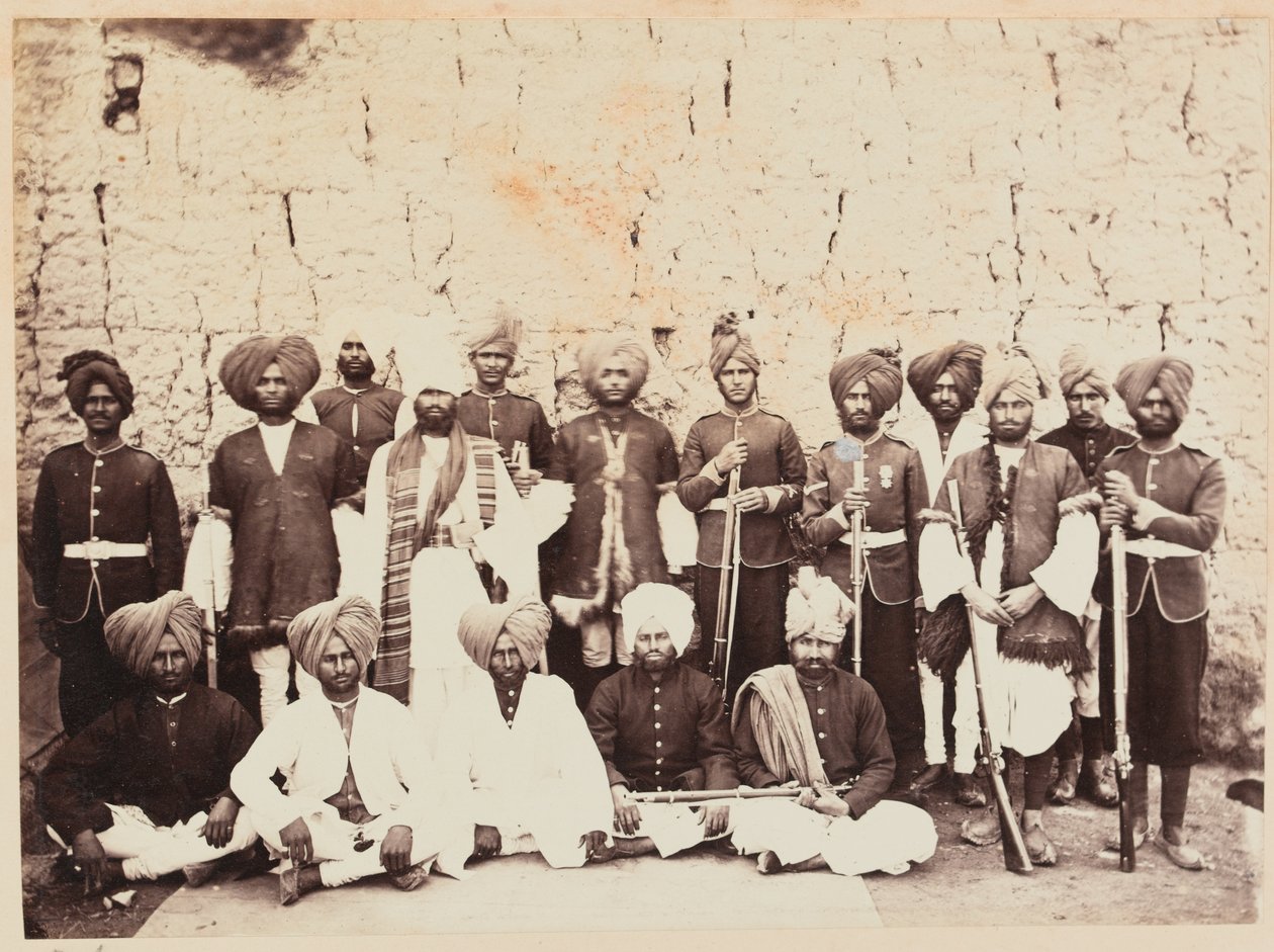 Żołnierze 29 Pułku (Punjab) Indian Bengalskiej Piechoty w Afganistanie autorstwa Bourne and Shepherd