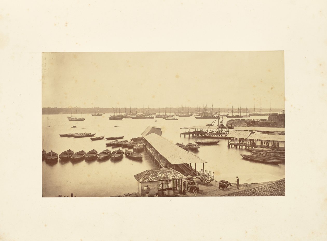 Scena portowa autorstwa Bourne and Shepherd