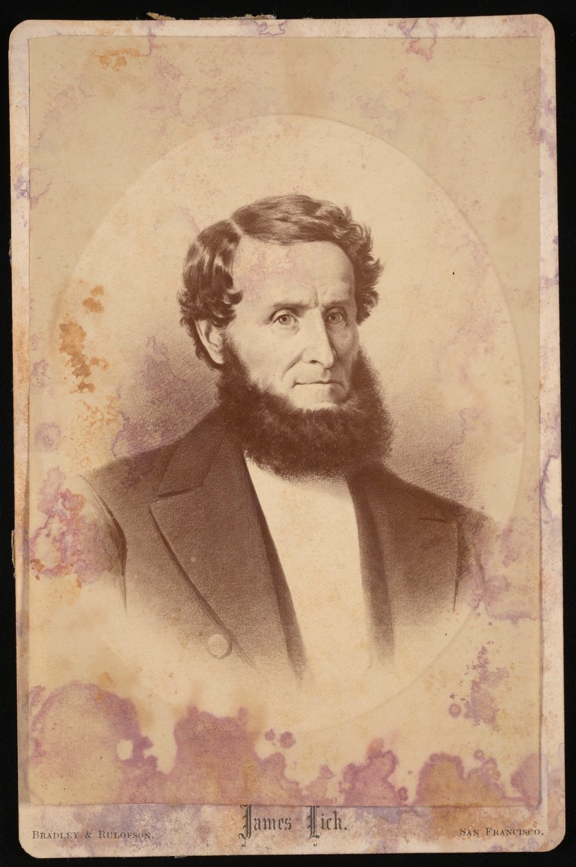 Portret Jamesa Licka 1796-1876, przed 1876 r. autorstwa Bradley and Rulofson