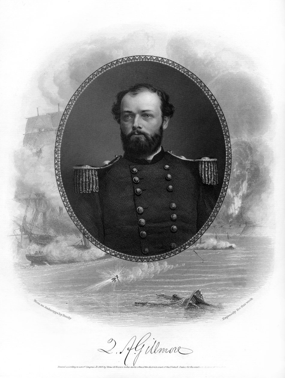 Quincy Adams Gillmore, generał-major Unii Europejskiej, 1862-1867. autorstwa Brady