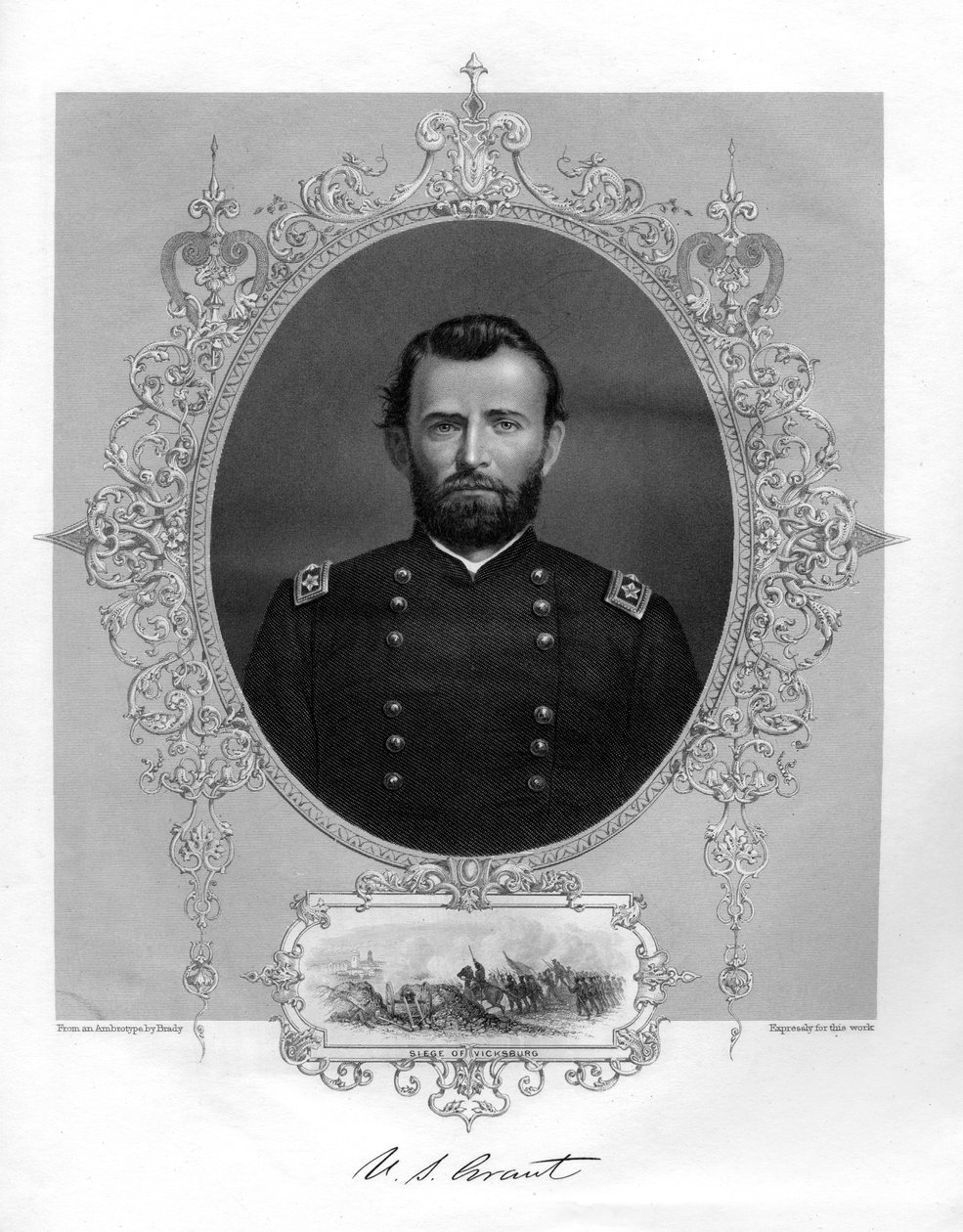 Ulysses S Grant, amerykański generał i 18. prezydent Stanów Zjednoczonych, 1862-1867. autorstwa Brady