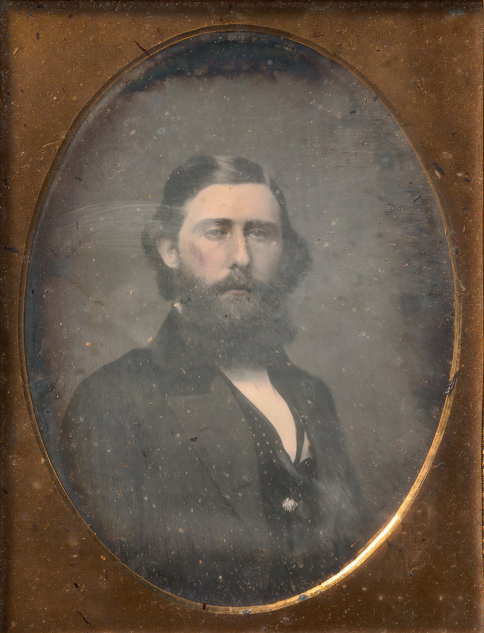 [brodaty mężczyzna], 1853-57. autorstwa Brady and Co