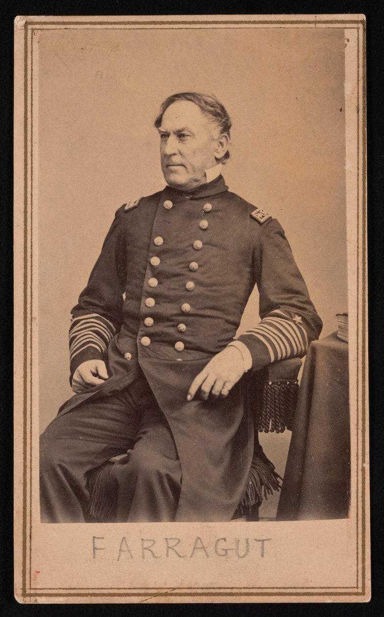 Portret Davida Glasgow Farraguta 1801-1870, przed 1870 rokiem. autorstwa Brady