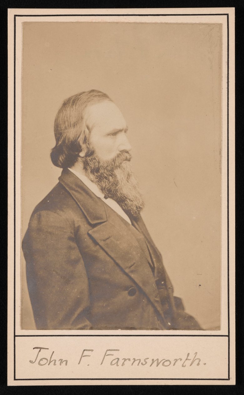 Portret Johna Franklina Farnswortha 1820-1897, przed 1897. autorstwa Brady
