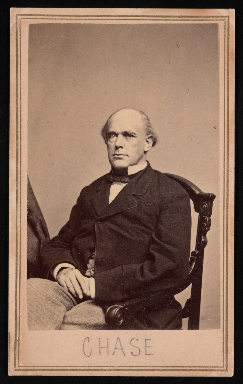 Portret łososia Portland Chase 1808-1873, przed 1873. autorstwa Brady