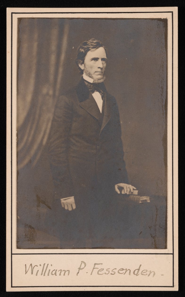 Portret Williama Pitta Fessendena 1806-1869, przed 1869. autorstwa Brady