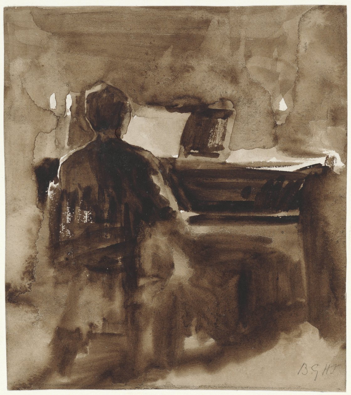 Pianista przy świecach autorstwa Bramine Hubrecht