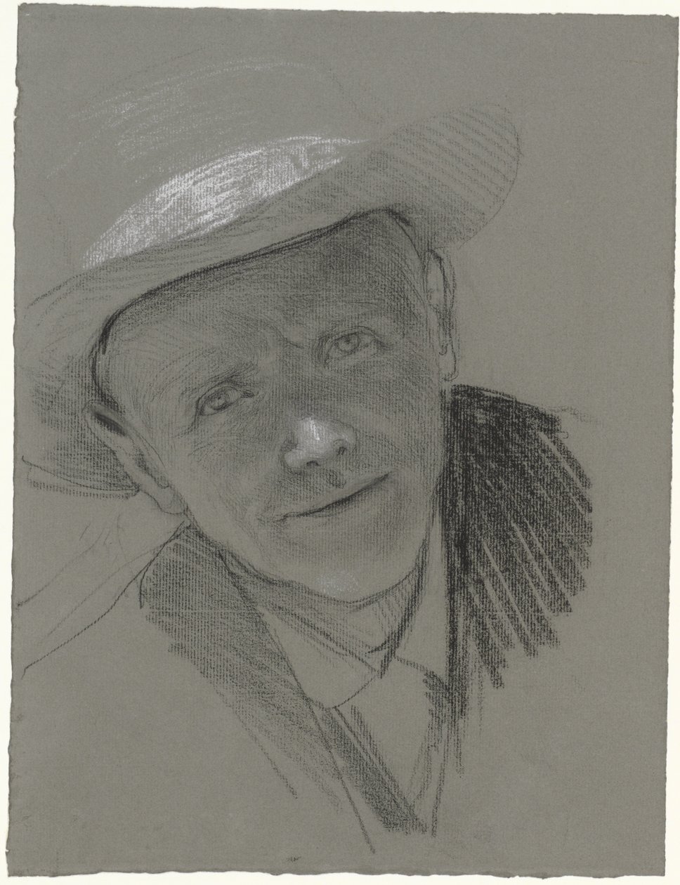 Portret mężczyzny w kapeluszu autorstwa Bramine Hubrecht