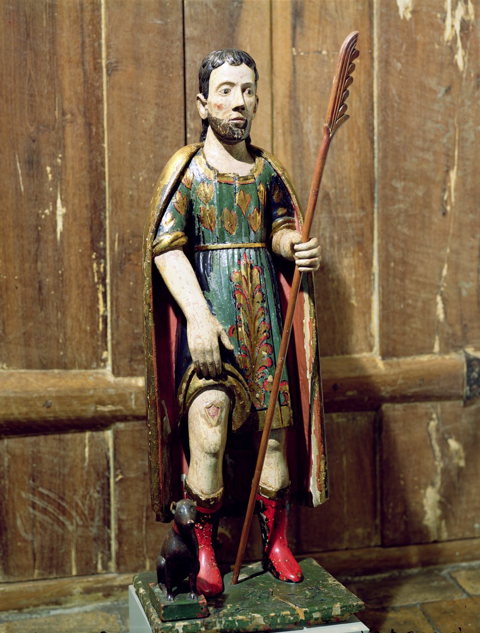 Św. Rocco (1295-1327) (drewno polichromowane) autorstwa Brazilian School