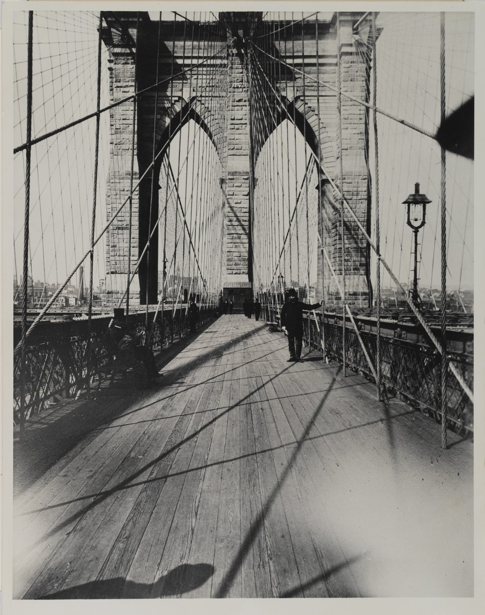 East River Bridge, 1888 (odbitka żelatynowo-srebrowa) autorstwa Breading G. Way
