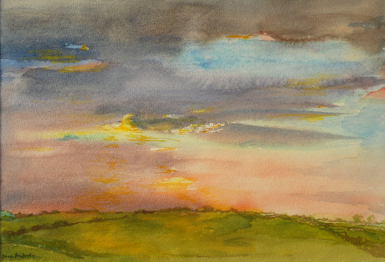 Zmierzch, Great Bradley (wc na papierze) autorstwa Brenda Brin Booker