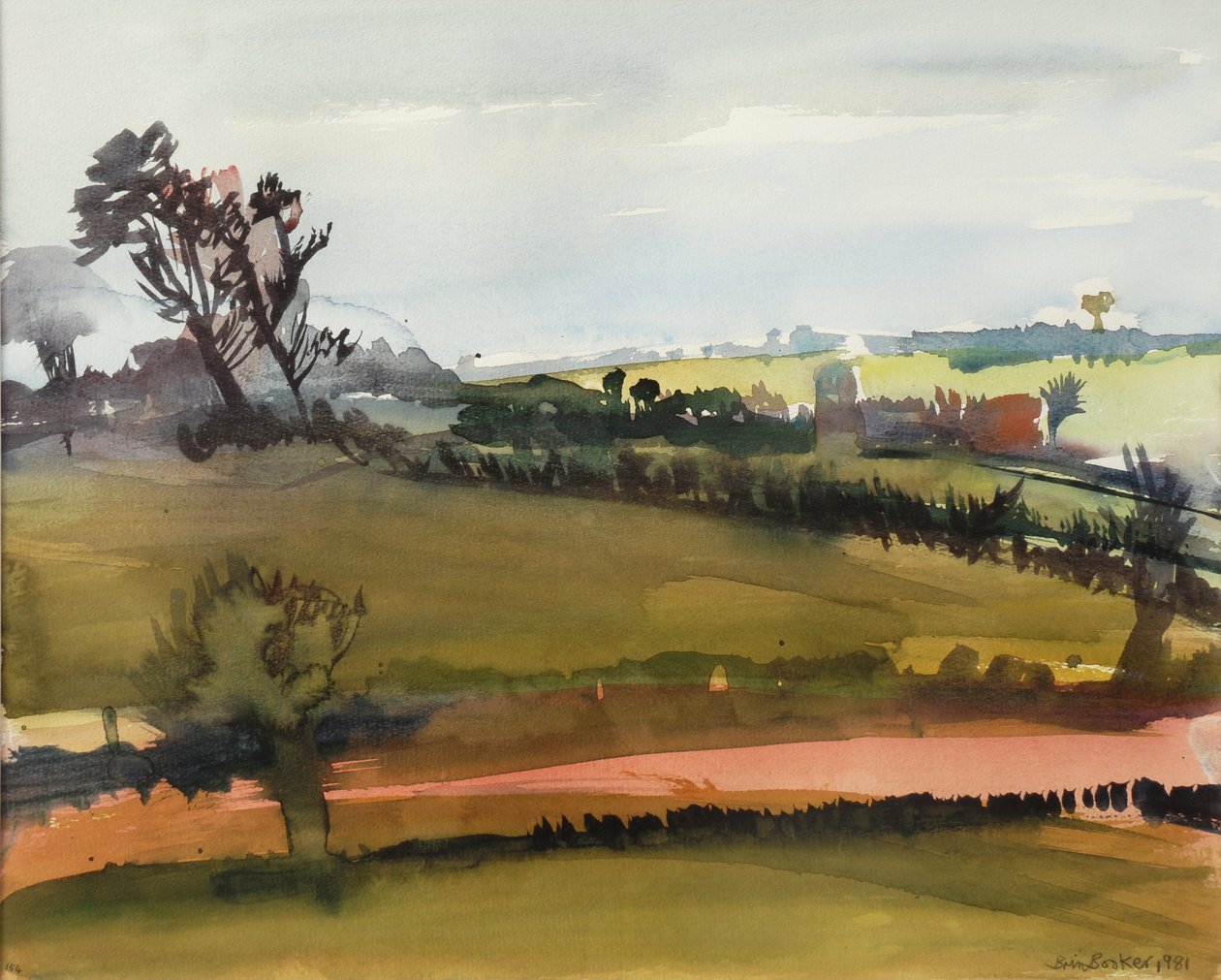 The Farm Road, 1981 (wc na papierze) autorstwa Brenda Brin Booker