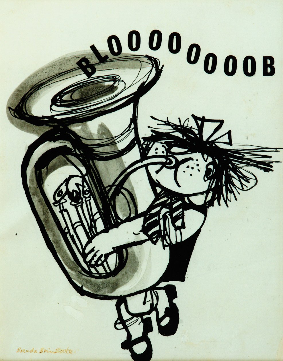 Kruuuuu! (tusz na papierze) autorstwa Brenda Brin Booker