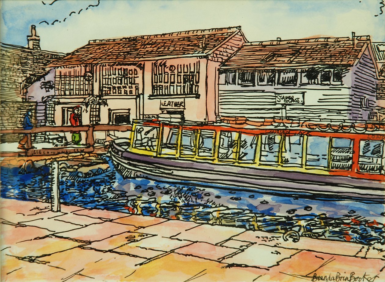 Muzeum Kanału, Camden Lock (akwarela na papierze) autorstwa Brenda Brin Booker
