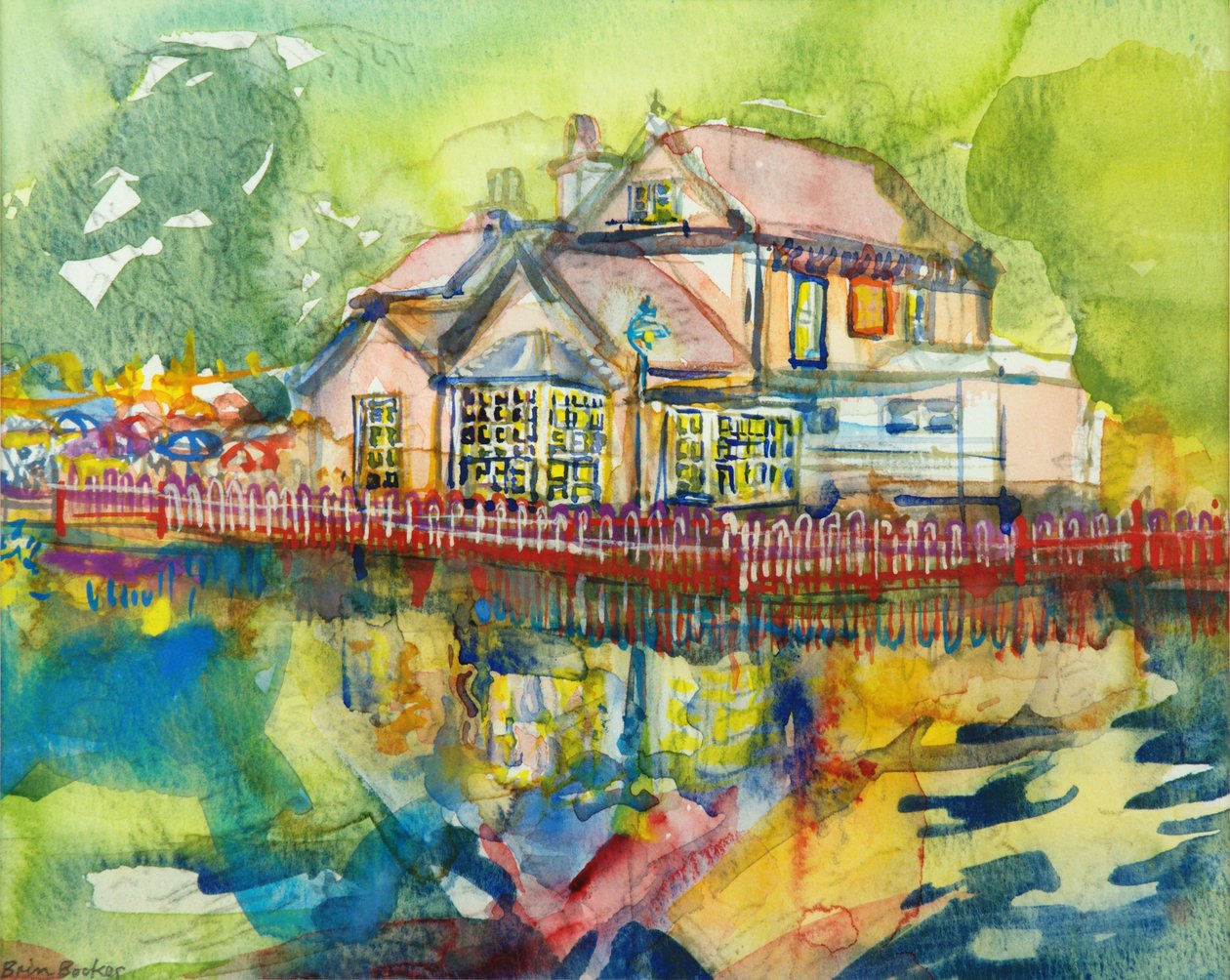 Waterside Tavern (wc na papierze) autorstwa Brenda Brin Booker