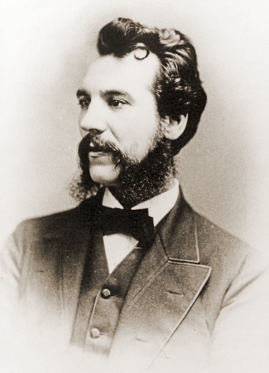 Alexander Graham Bell, 1876 (zdjęcie w sepii) autorstwa British Photographer