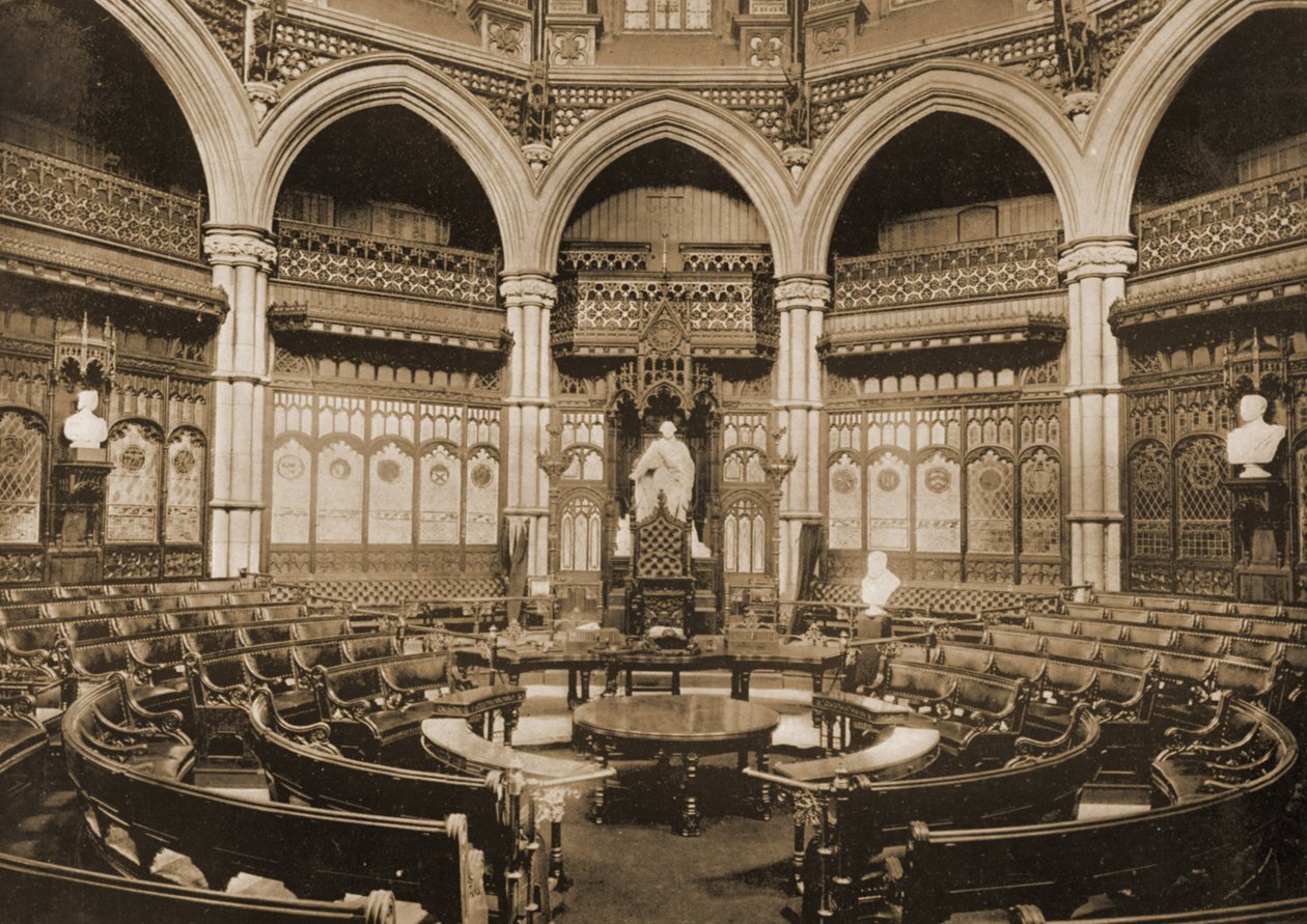 Wspólna sala posiedzeń w londyńskim Guildhall, 1890 autorstwa British Photographer