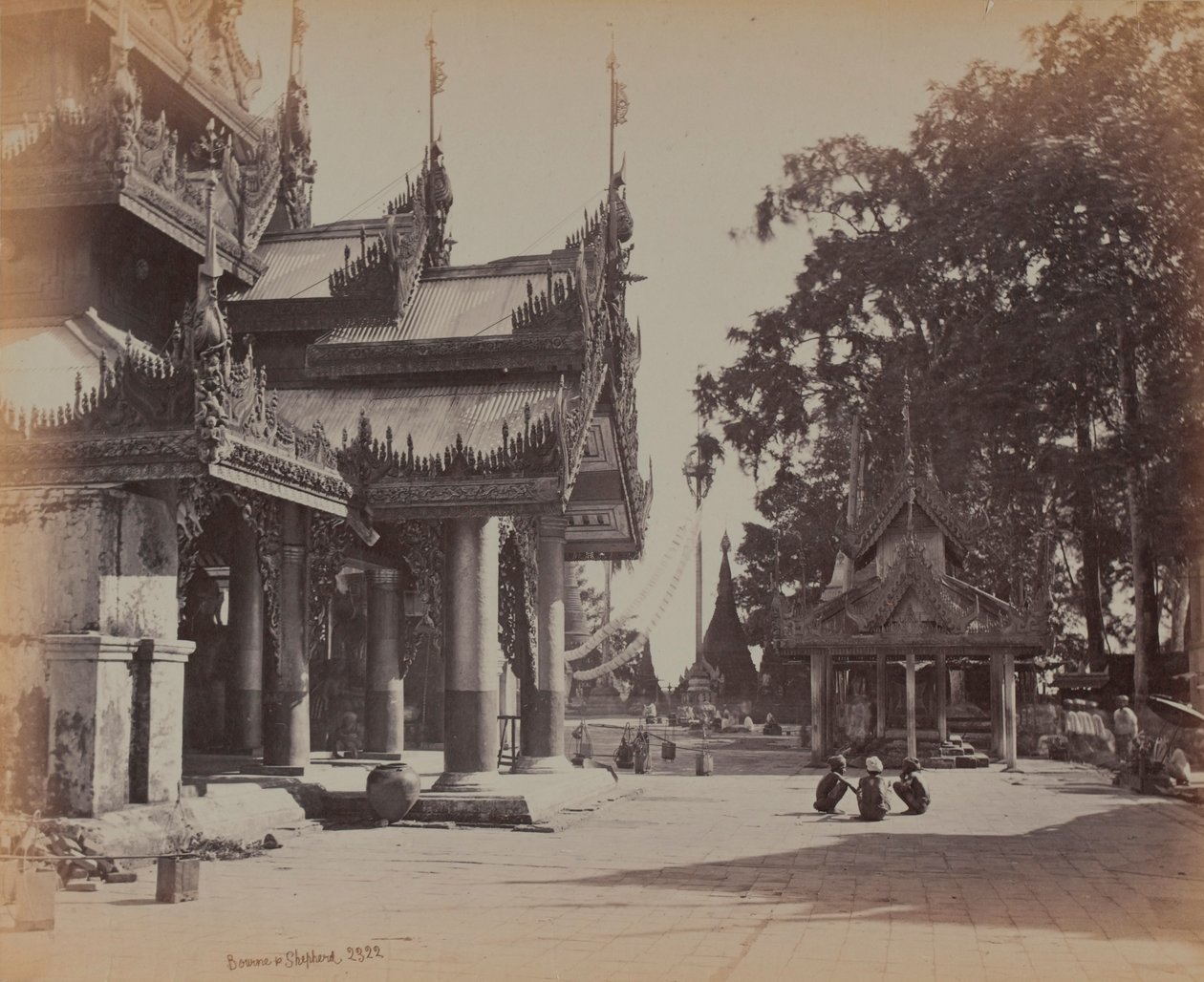 Dwór w Pałacu, Mandalay autorstwa British Photographer