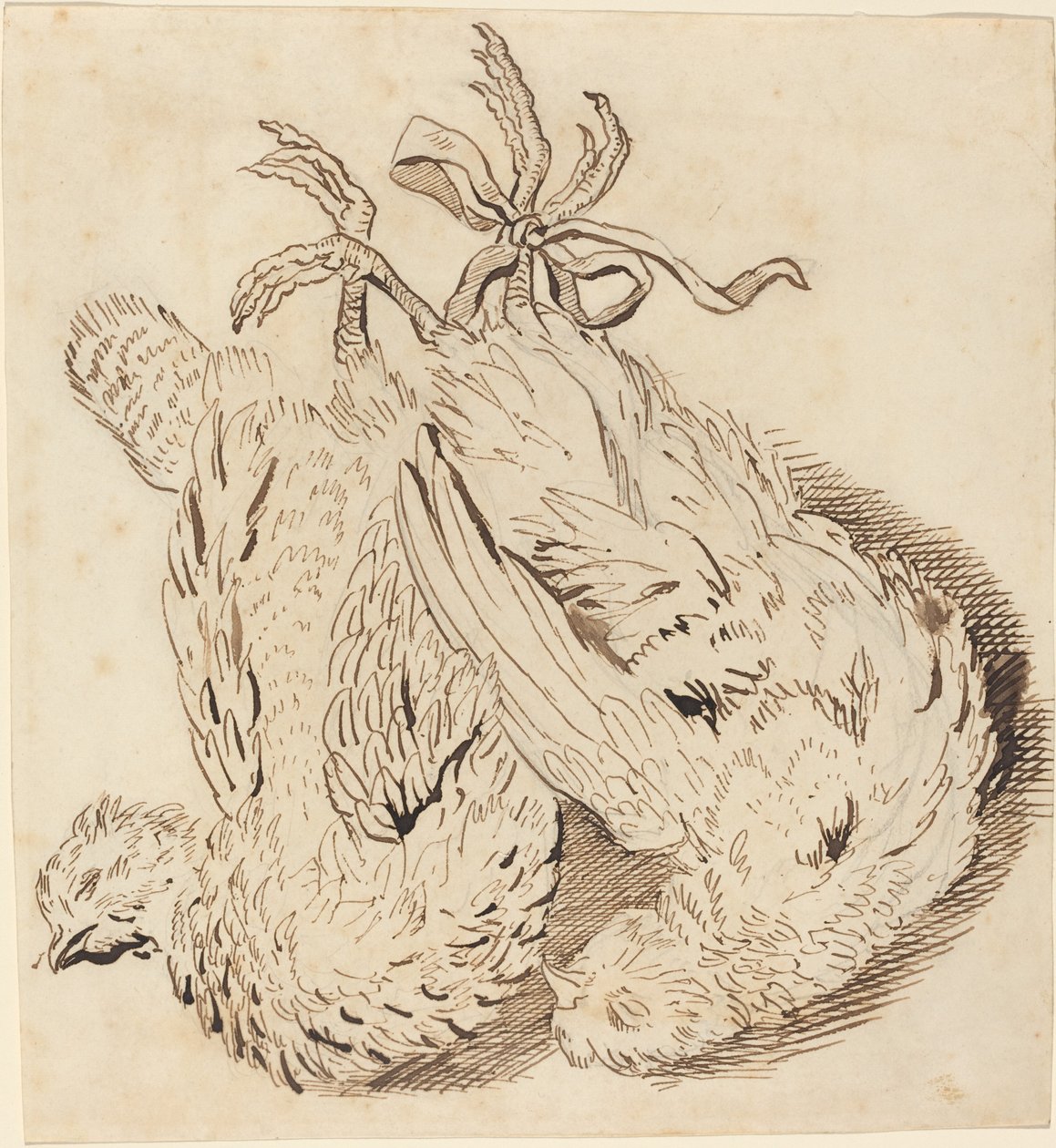 Dwa Martwe Kurczaki autorstwa British 18th Century