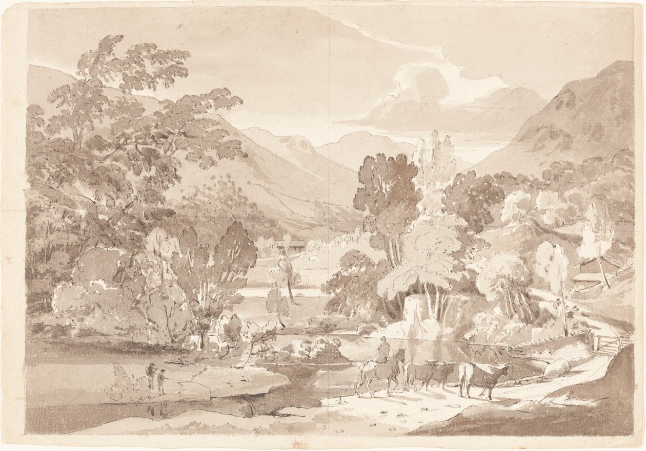 Górzysty krajobraz autorstwa British 19th Century