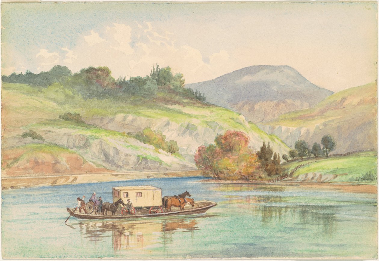 Przeprawa przez rzekę James autorstwa British 19th Century