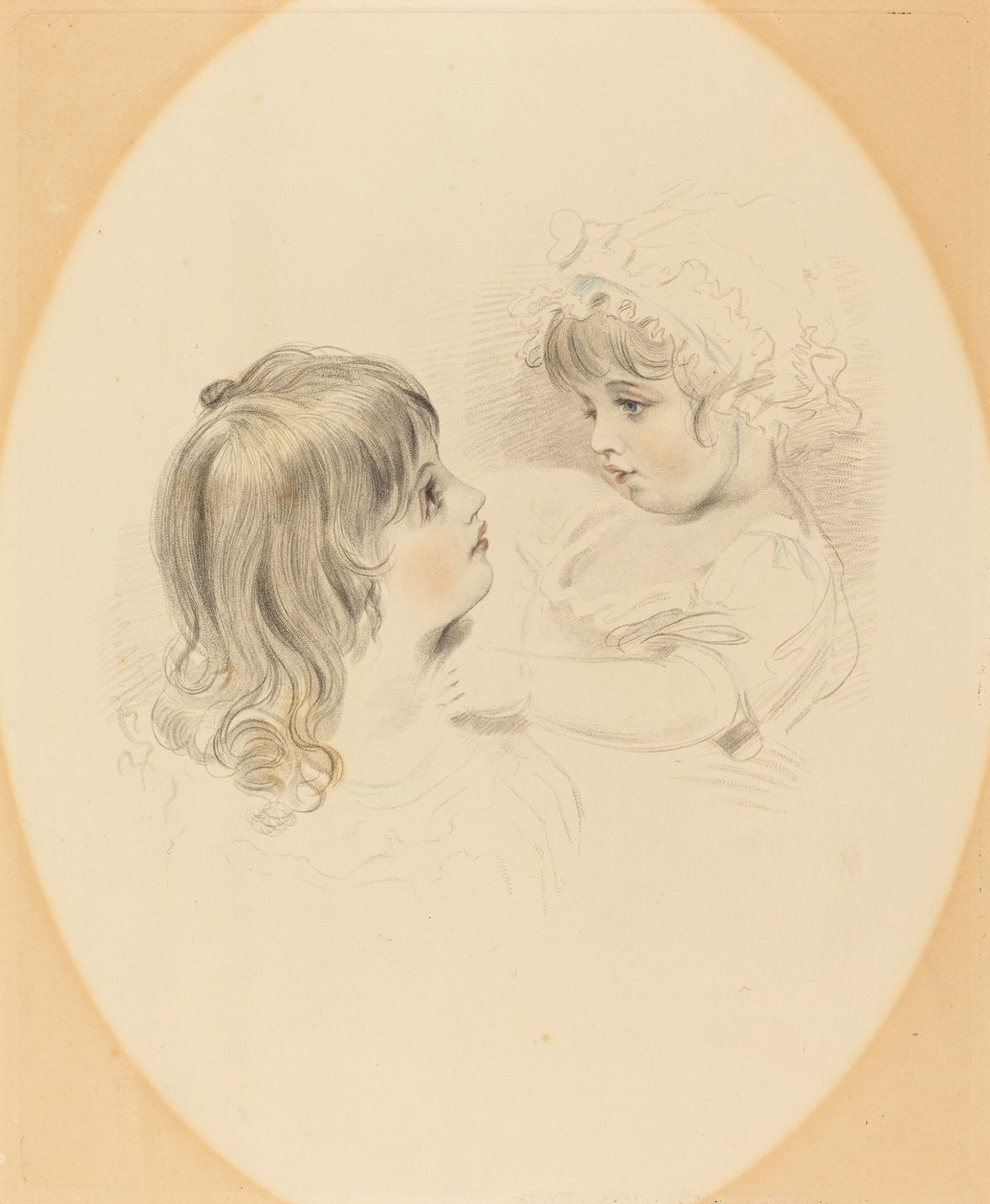 Dwoje dzieci autorstwa British 19th Century after George Henry Harlow