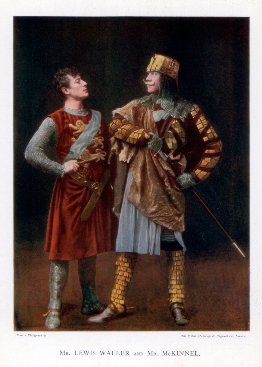 Lewis Waller i Mr McKinnel, aktorzy angielscy, 1901. autorstwa British Mutoscope