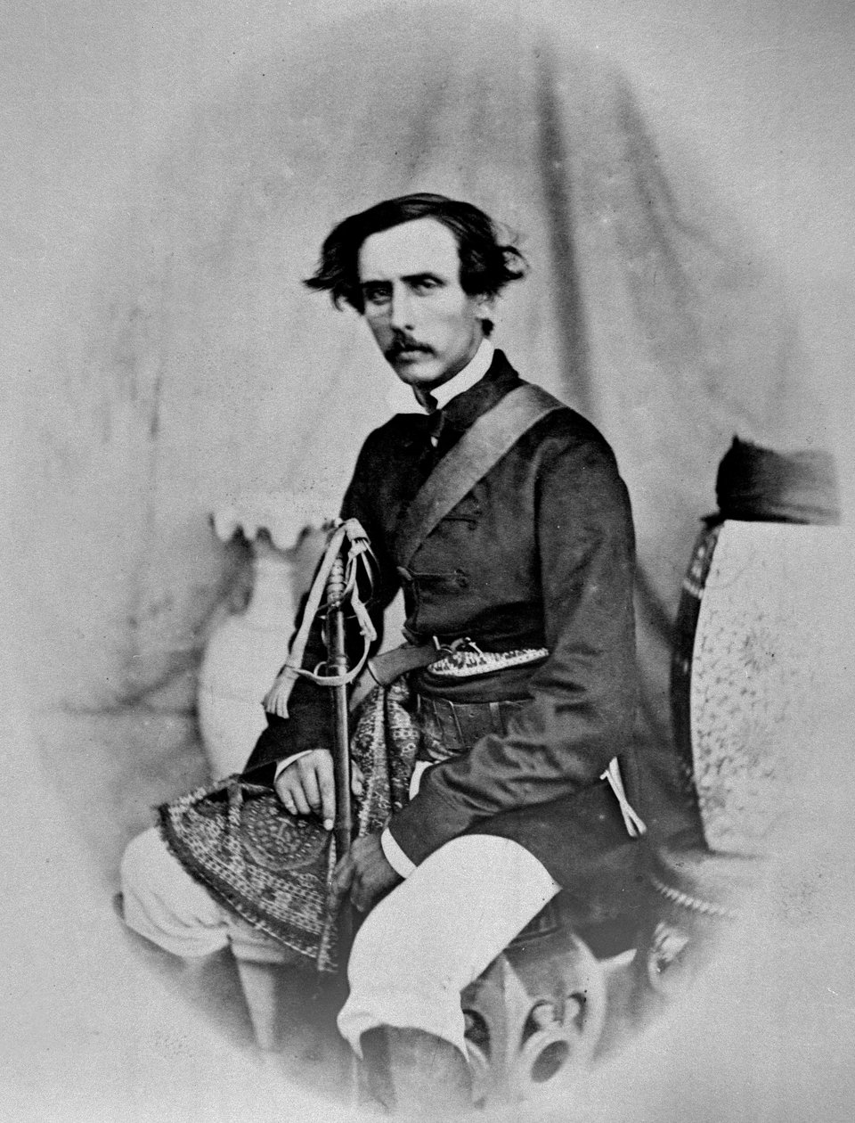 Kapitan Mecham, z albumu zawierającego 39 fotografii opracowanego przez Edmunda Impeya w Madrasie autorstwa British Photographer