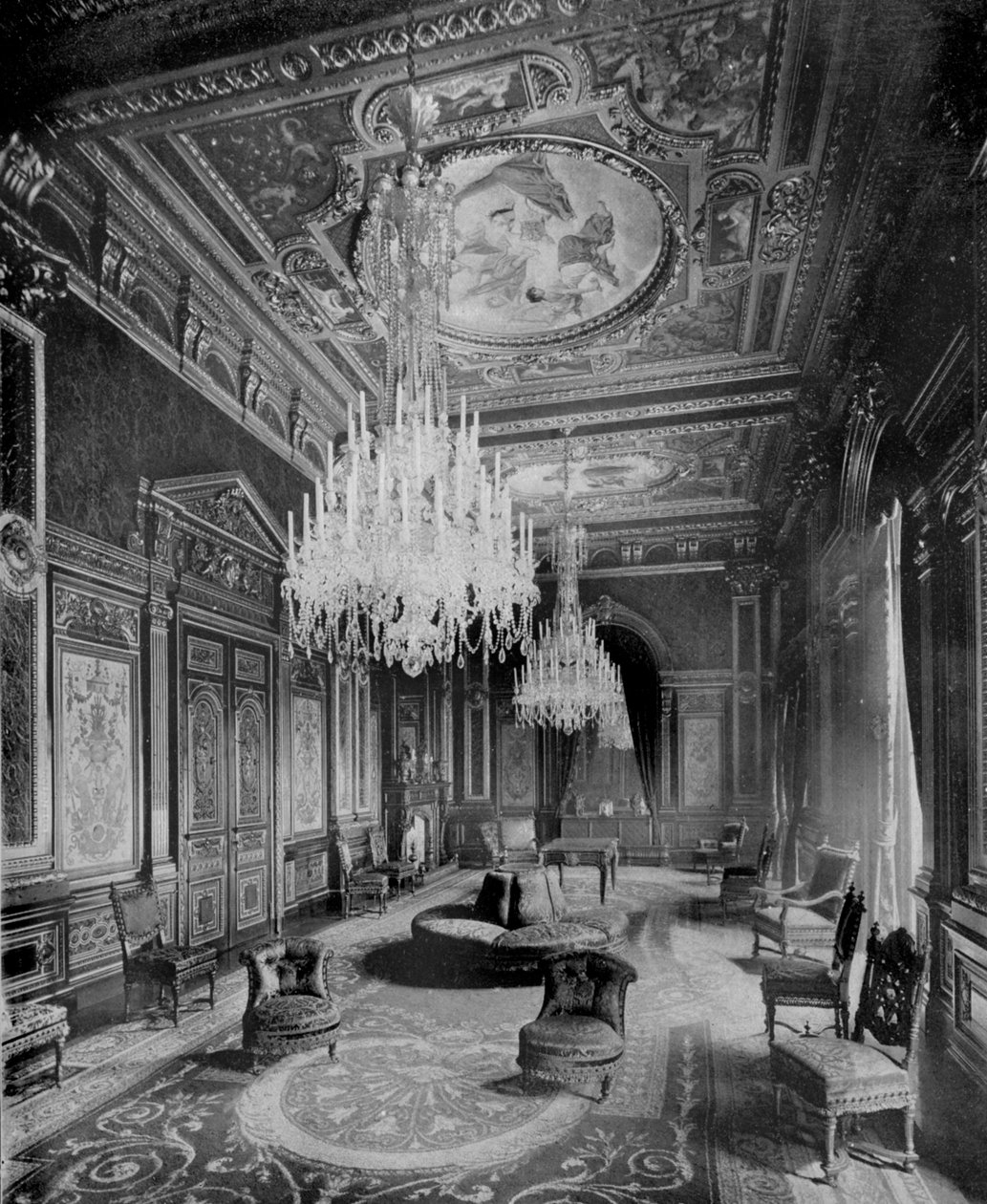 Salon Mercers Hall, Ironmonger Lane, Londyn, 1890 autorstwa British Photographer