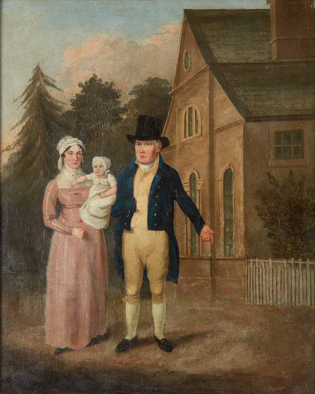 Grupowy portret Jaspera Rylesa i rodziny (olej na płótnie) autorstwa British School