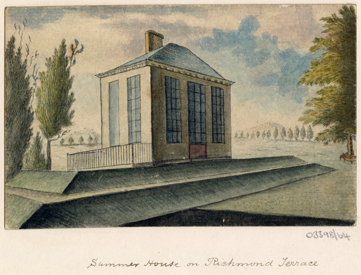 Cykl szkiców, widoków w Wielkiej Brytanii, na kontynencie iw Ameryce 1772-1778 (akwarela) autorstwa British School