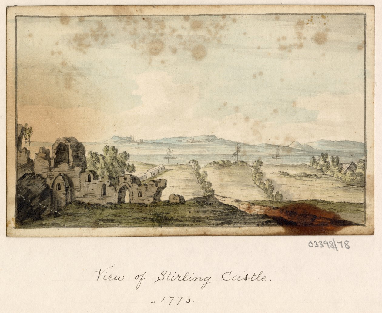 Cykl szkiców, widoków w Wielkiej Brytanii, na kontynencie iw Ameryce 1772-1778 (akwarela) autorstwa British School