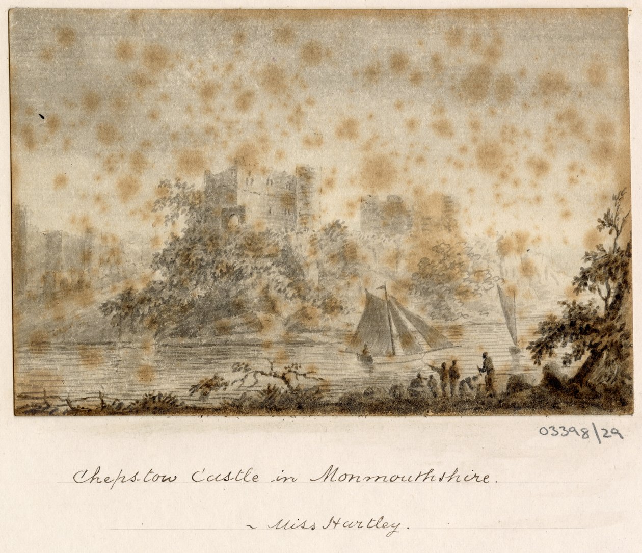 Cykl szkiców, widoków w Wielkiej Brytanii, na kontynencie iw Ameryce 1772-1778 (akwarela) autorstwa British School