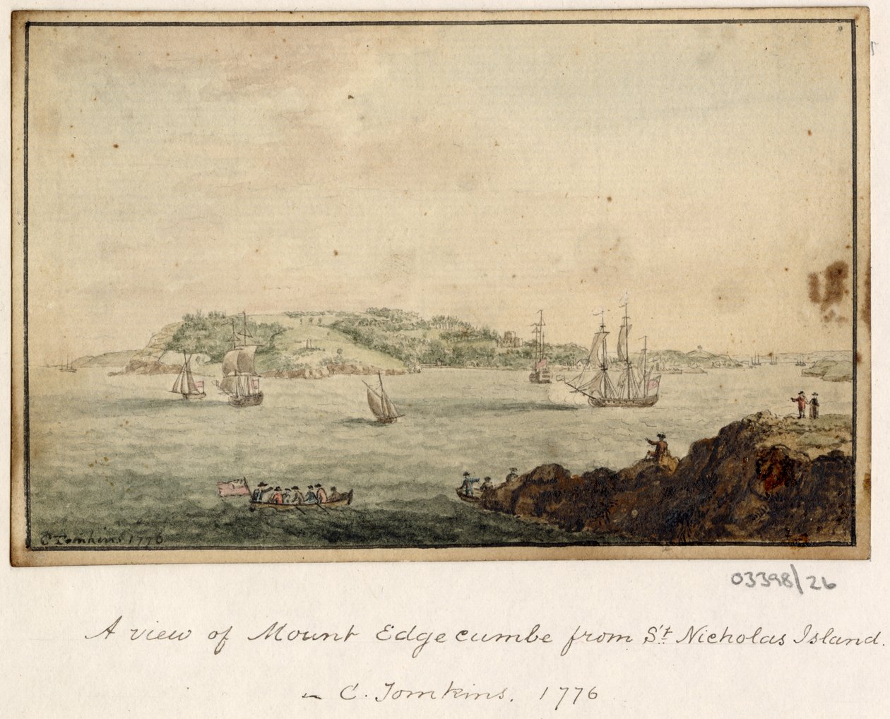 Cykl szkiców, widoków w Wielkiej Brytanii, na kontynencie iw Ameryce 1772-1778 (akwarela) autorstwa British School