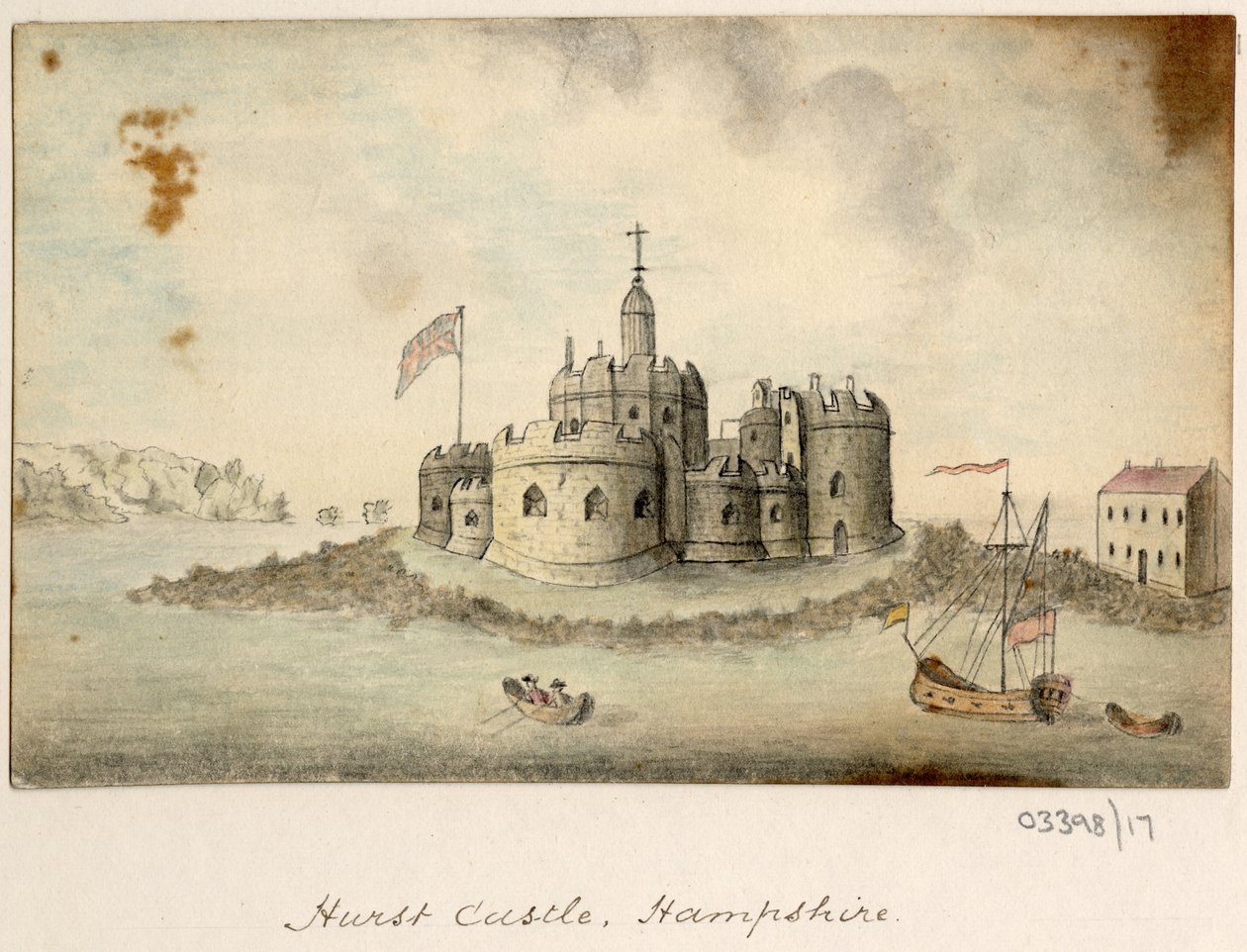 Cykl szkiców, widoków w Wielkiej Brytanii, na kontynencie iw Ameryce 1772-1778 (akwarela) autorstwa British School