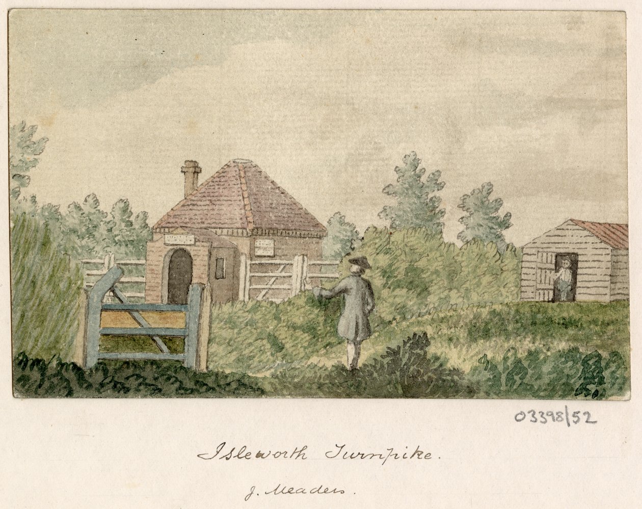 Cykl szkiców, widoków w Wielkiej Brytanii, na kontynencie iw Ameryce 1772-1778 (akwarela) autorstwa British School