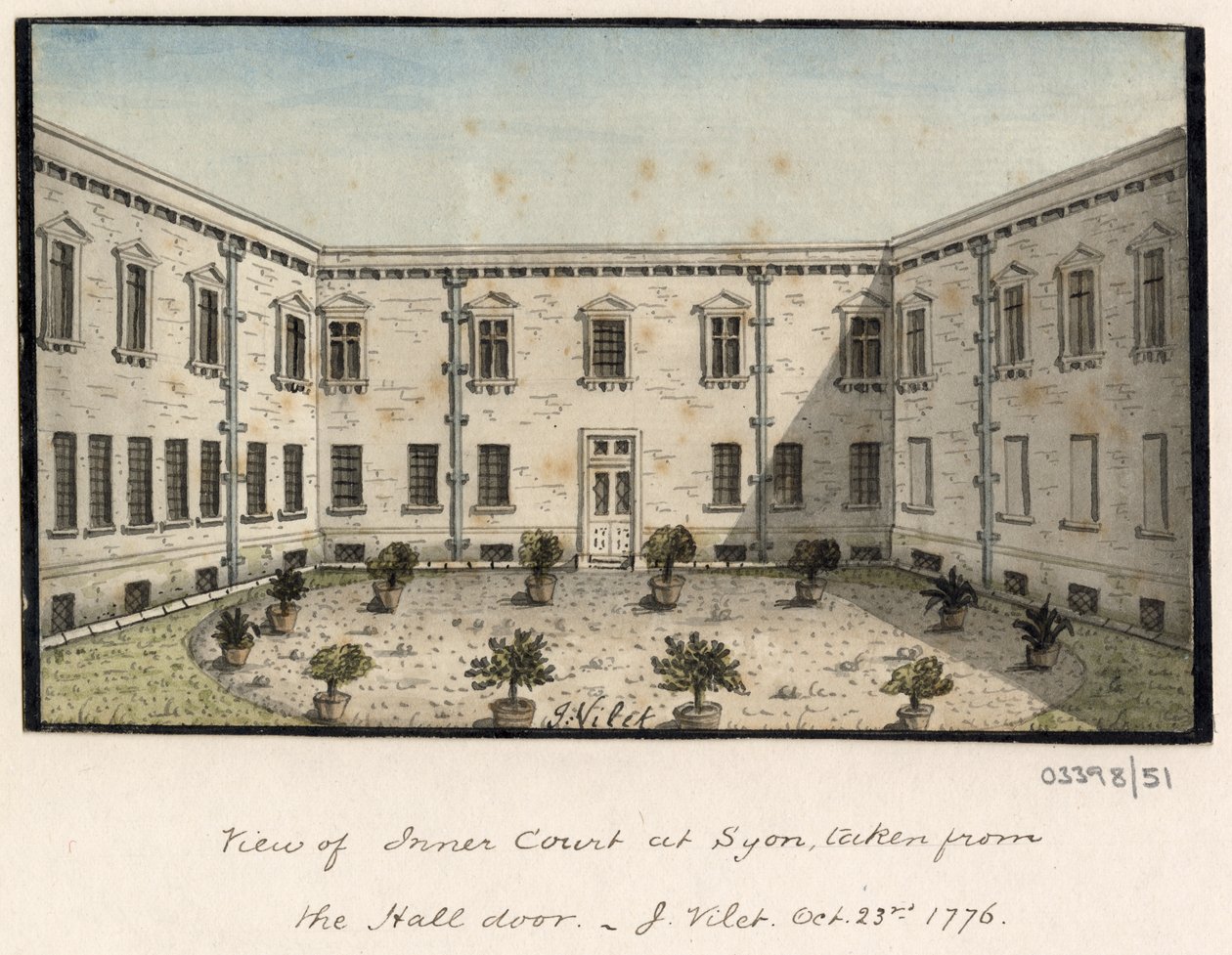 Cykl szkiców, widoków w Wielkiej Brytanii, na kontynencie iw Ameryce 1772-1778 (akwarela) autorstwa British School